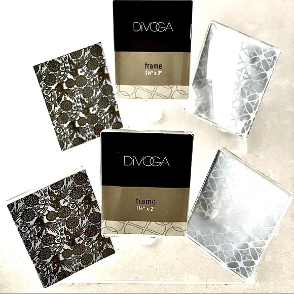 DIVOGA | Set of two clear acrylic mini photo frames - Picture 1 of 7